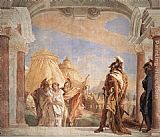 Giovanni Battista Tiepolo Canvas Paintings - Eurybates and Talthybios Lead Briseis to Agamemmon
